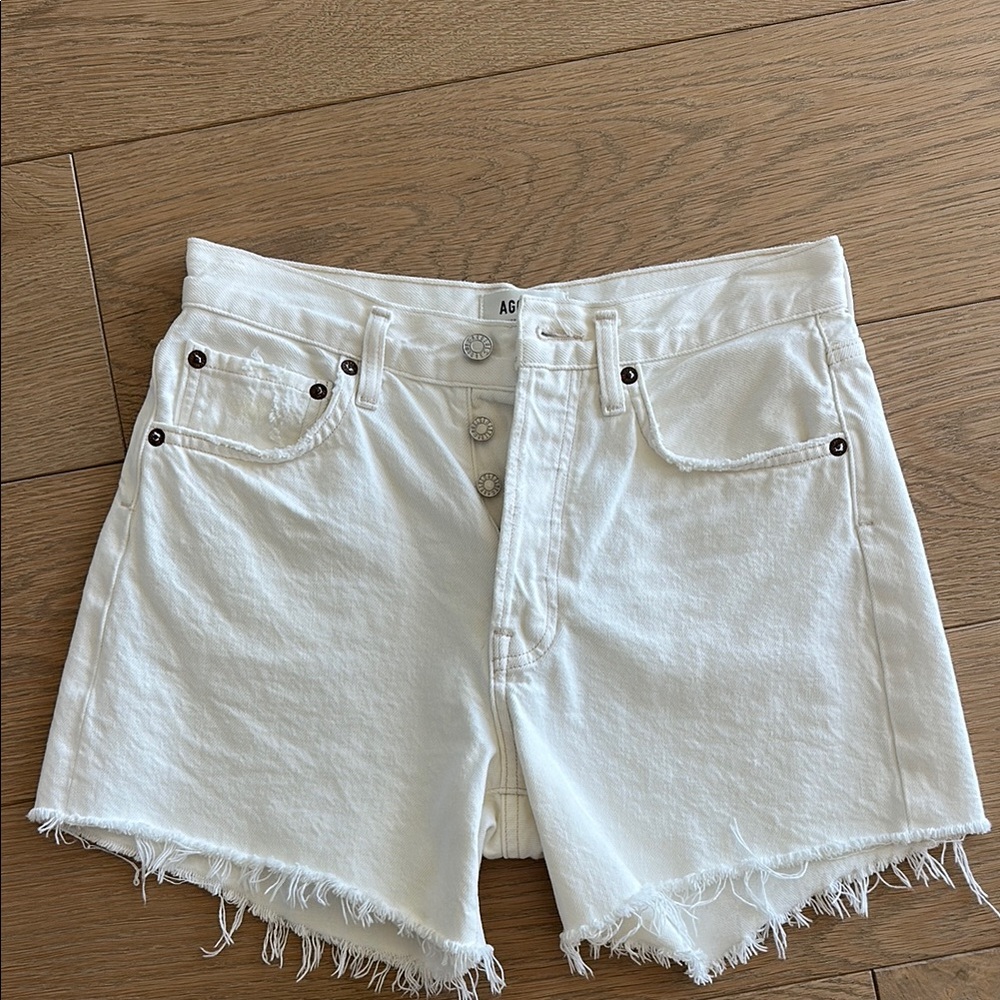 Agolde Parker Long denim shorts